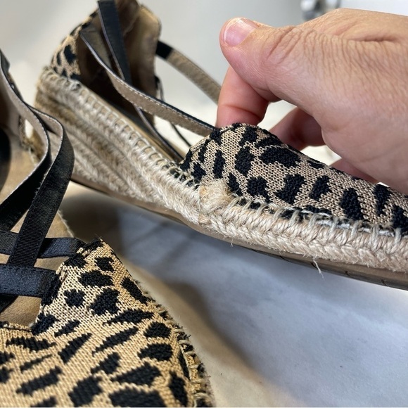 KenethCole REACTION Women's Clo Elastic woven Wedge Sandal Animal Print Size 8.5 - Picture 8 of 11